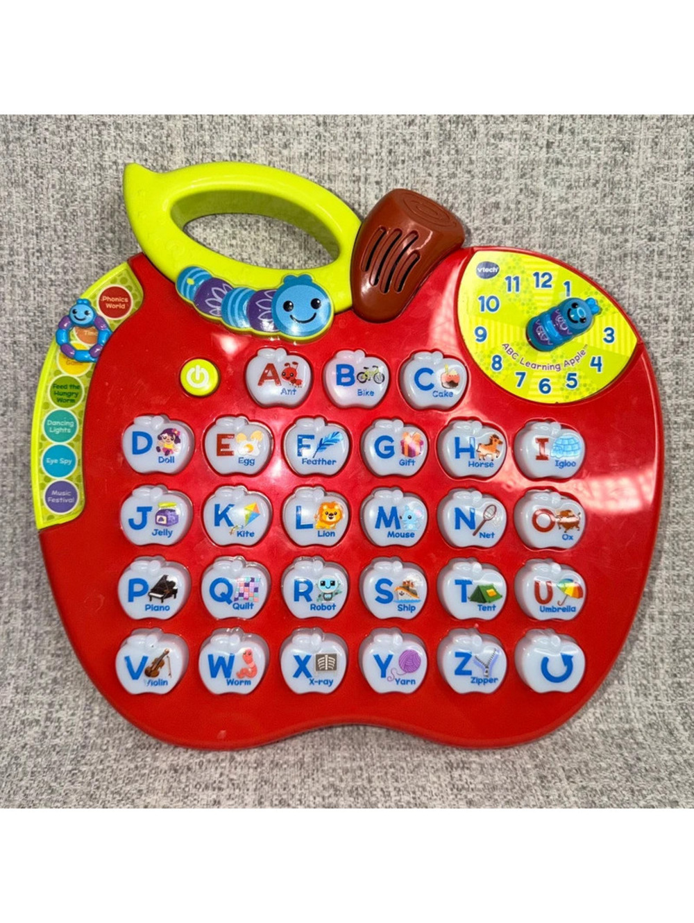 VTech ABC Learning Apple Phonics Alphabet Clock Educational Toddler Toy Working